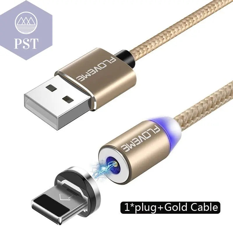 1M Magnetic Design Micro USB Charging Cable Cellphones & Telecommunications - Cellphones Russian-Federation-Gold-Micro-USB PST PS Tradings