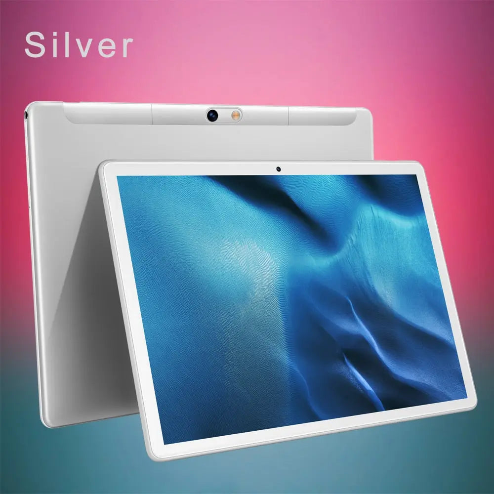 10" Android 7.0 Tablet PC with SIM with-Cover-Case-Silver-China PST PS Tradings