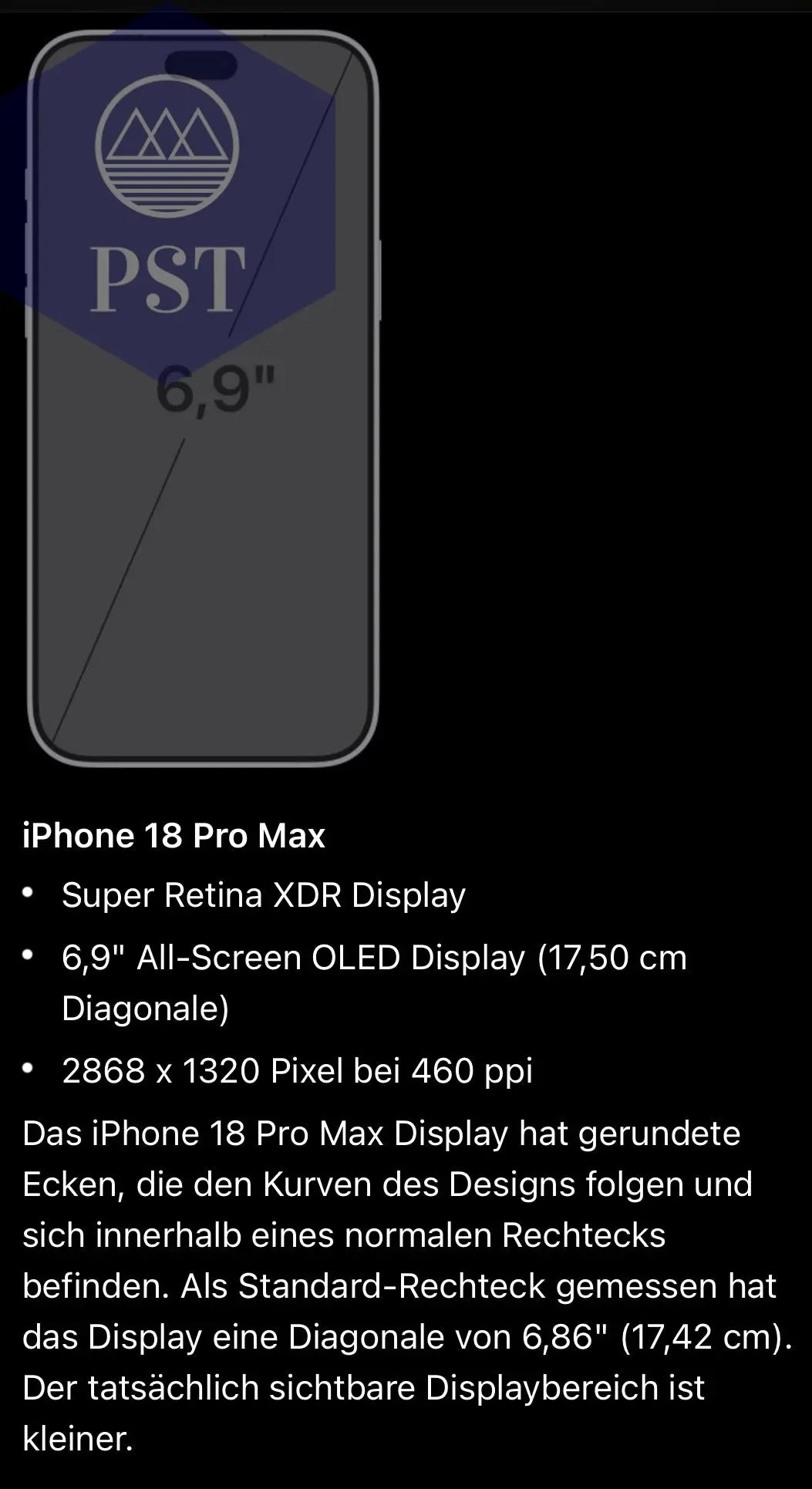 Apple iPhone 18 Pro Max PST PS Tradings Mobiltelefone PS Tradings PST PS Tradings