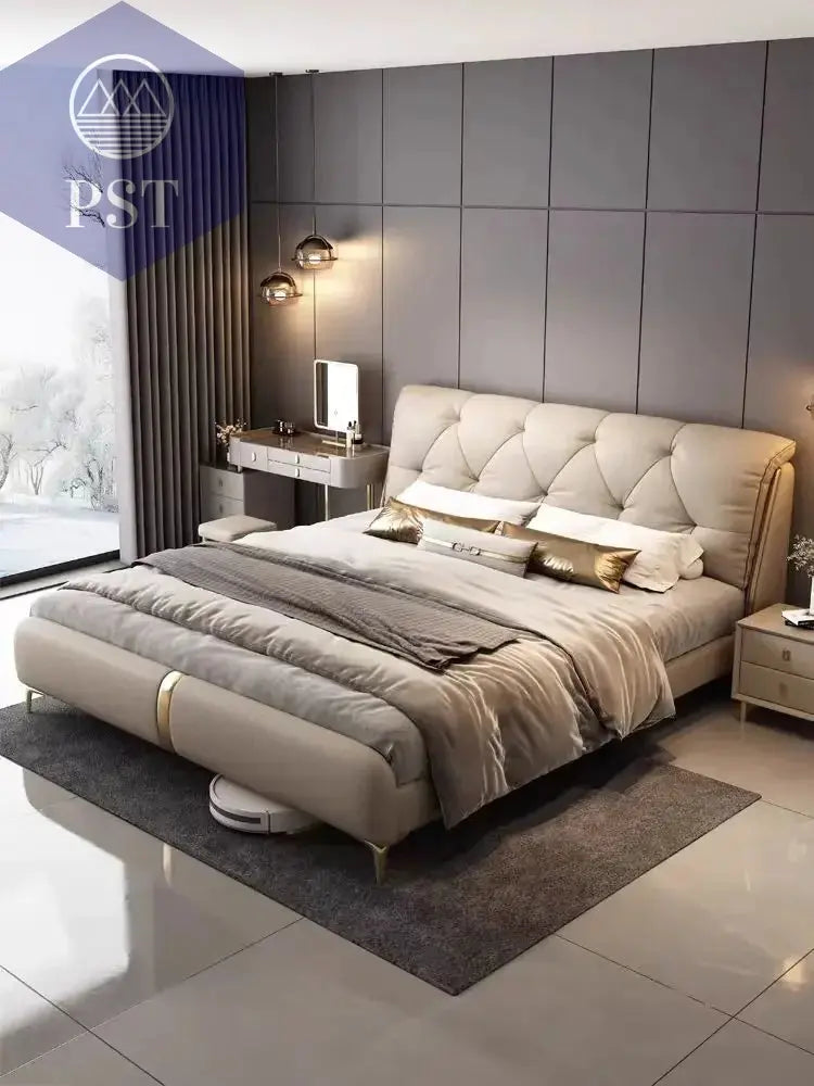 Luxuriöses King-Size Bettgestell aus Holz PST PS Tradings PST PS Tradings Frame-construction-150x200cm-Bed PST PS Tradings