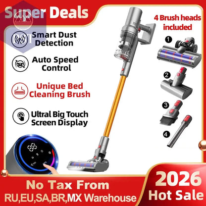 ABIR VC205 Cordless Handheld Vacuum Cleaner,27000PA,Touch Screen,Smart Dust Sensor,Auto Speed Control - PS Tradings