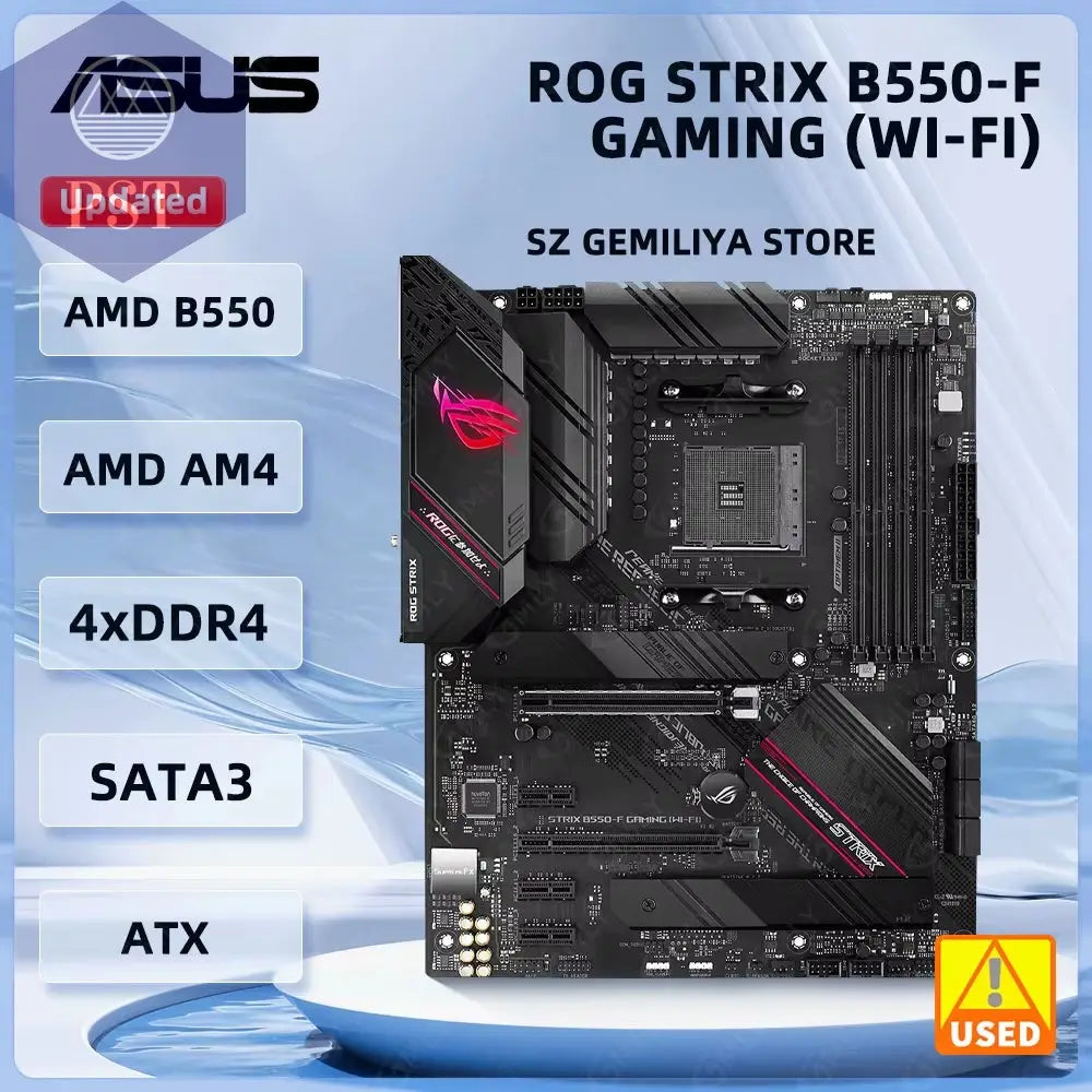ASUS B550 Motherboard ROG STRIX B550-F GAMING WI-FI Motherboard Sockel AM4 DDR4 128 GB Unterstützt Ryzen 5 5600 Ryzen 7 5700 CPU