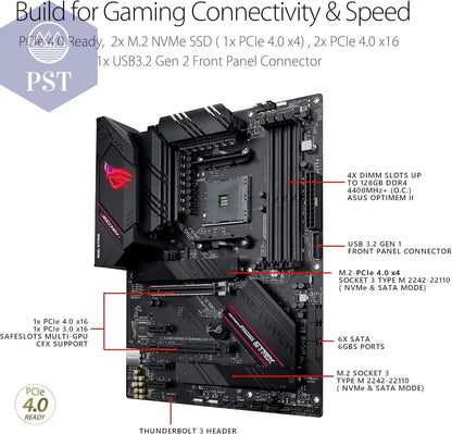 ASUS B550 Motherboard ROG STRIX B550-F GAMING WI-FI Motherboard Sockel AM4 DDR4 128 GB Unterstützt Ryzen 5 5600 Ryzen 7 5700 CPU