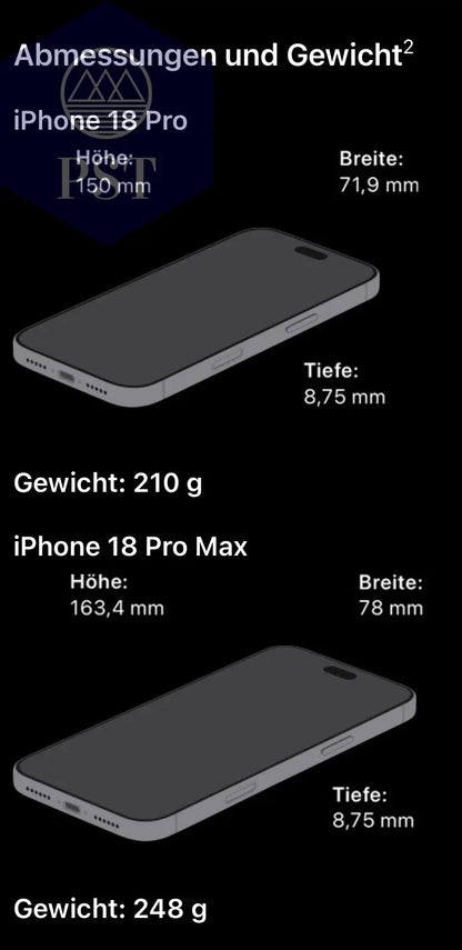 Apple iPhone 18 Pro Max PST PS Tradings Mobiltelefone PS Tradings PST PS Tradings