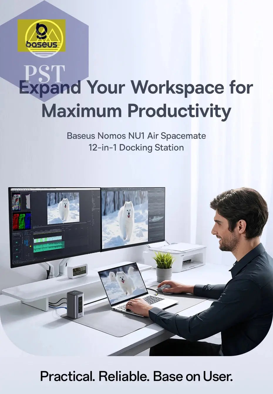 Baseus 12-In-1 USB C HUB PD 100W Dockingstation HDMI PST PS Tradings USB-Hub Baseus PST PS Tradings