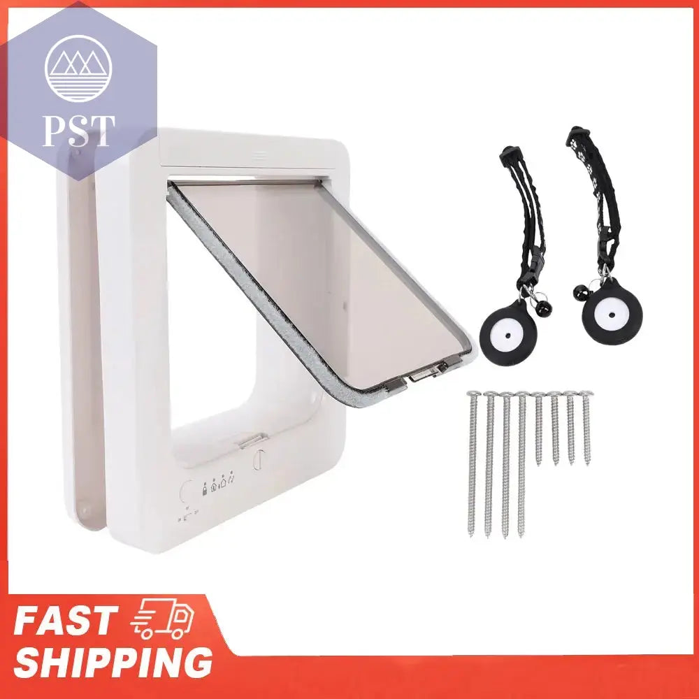 Collar Cat Door Smart Cat Door Automatic Sensing with Collar Activated Easy Installation Pet Door for Home Smart Cat Door - PS Tradings