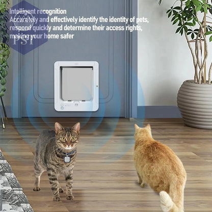 Collar Cat Door Smart Cat Door Automatic Sensing with Collar Activated Easy Installation Pet Door for Home Smart Cat Door - PS Tradings
