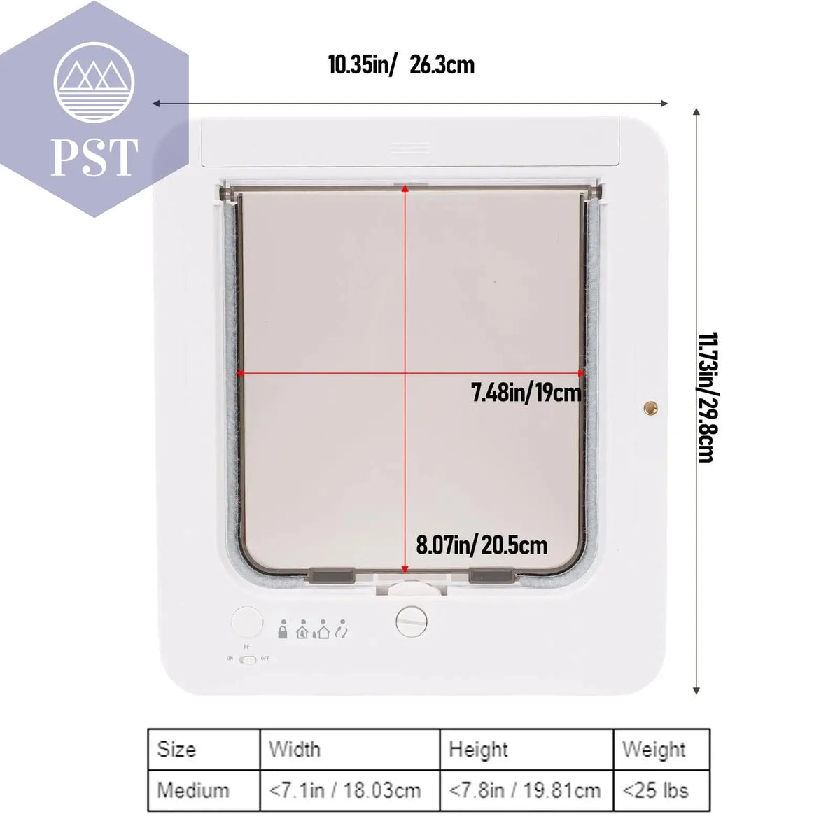 Collar Cat Door Smart Cat Door Automatic Sensing with Collar Activated Easy Installation Pet Door for Home Smart Cat Door - PS Tradings