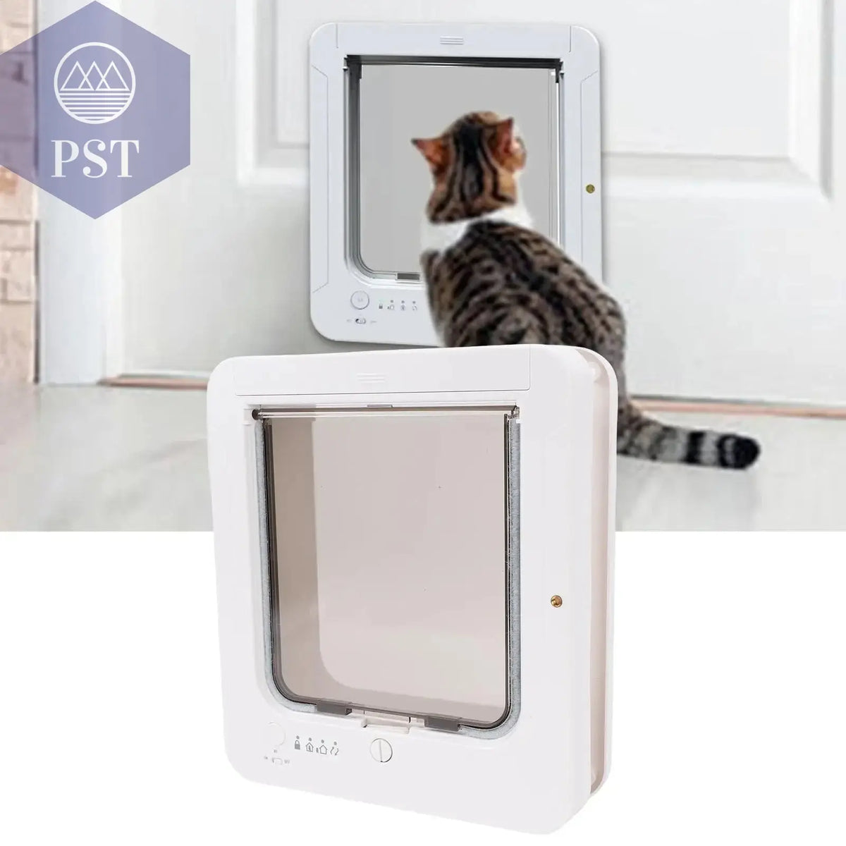 Collar Cat Door Smart Cat Door Automatic Sensing with Collar Activated Easy Installation Pet Door for Home Smart Cat Door - PS Tradings
