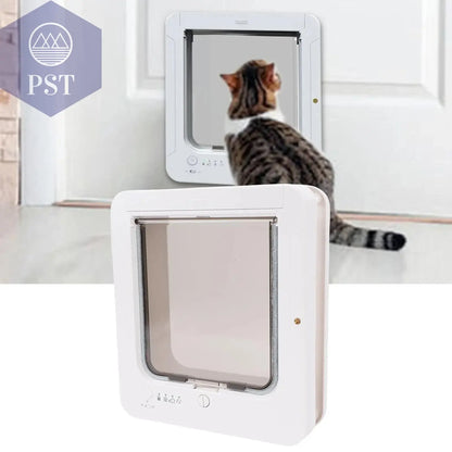Collar Cat Door Smart Cat Door Automatic Sensing with Collar Activated Easy Installation Pet Door for Home Smart Cat Door - PS Tradings