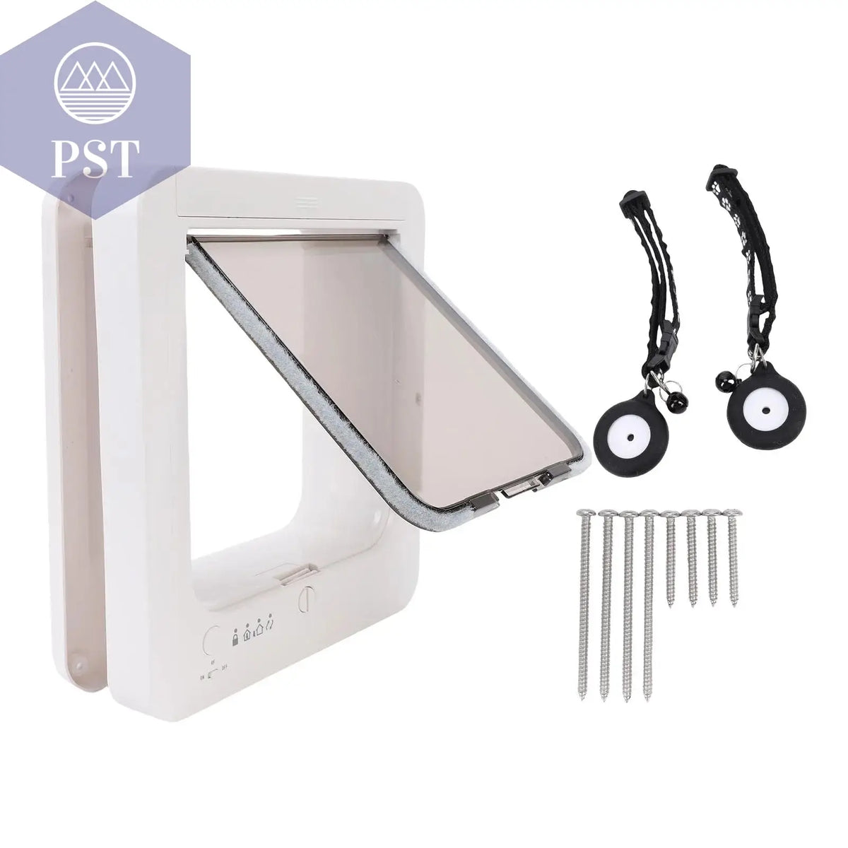 Collar Cat Door Smart Cat Door Automatic Sensing with Collar Activated Easy Installation Pet Door for Home Smart Cat Door - PS Tradings