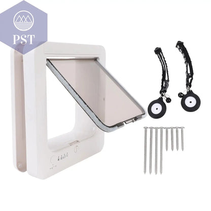 Collar Cat Door Smart Cat Door Automatic Sensing with Collar Activated Easy Installation Pet Door for Home Smart Cat Door - PS Tradings