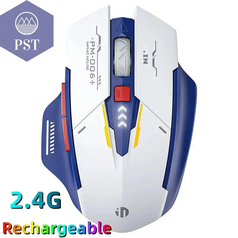 Inphic F9 Mecha Edition: Kabellose Silent Maus PST PS Tradings  WHITE Inphic F9 Mecha Edition: Kabellose Silent Maus