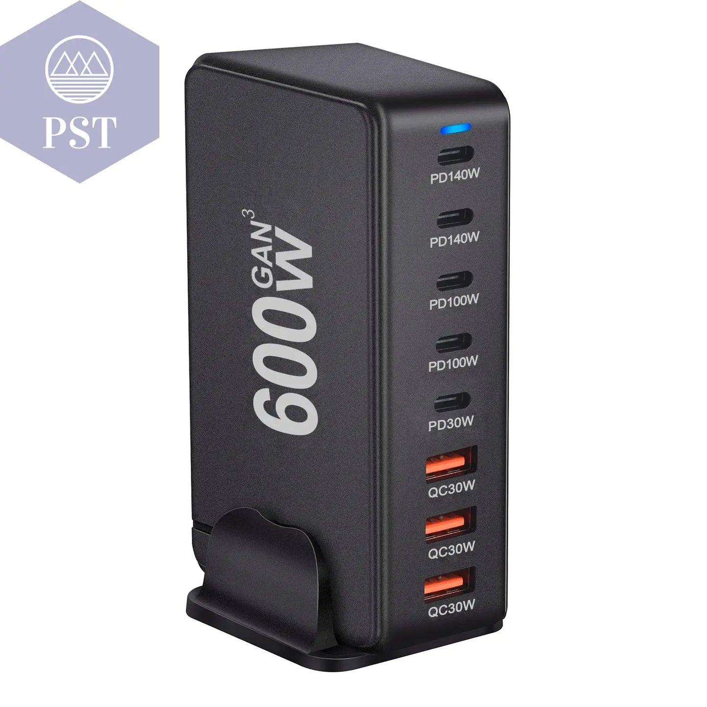 NEUES 600W Gan Fast Charge 3.0 USB Typ C Schnellladegerät Mobiles 8-Port 5C3A Pd-Ladegerät Bequem Zum Tragen Von Tablet-Ladegeräten