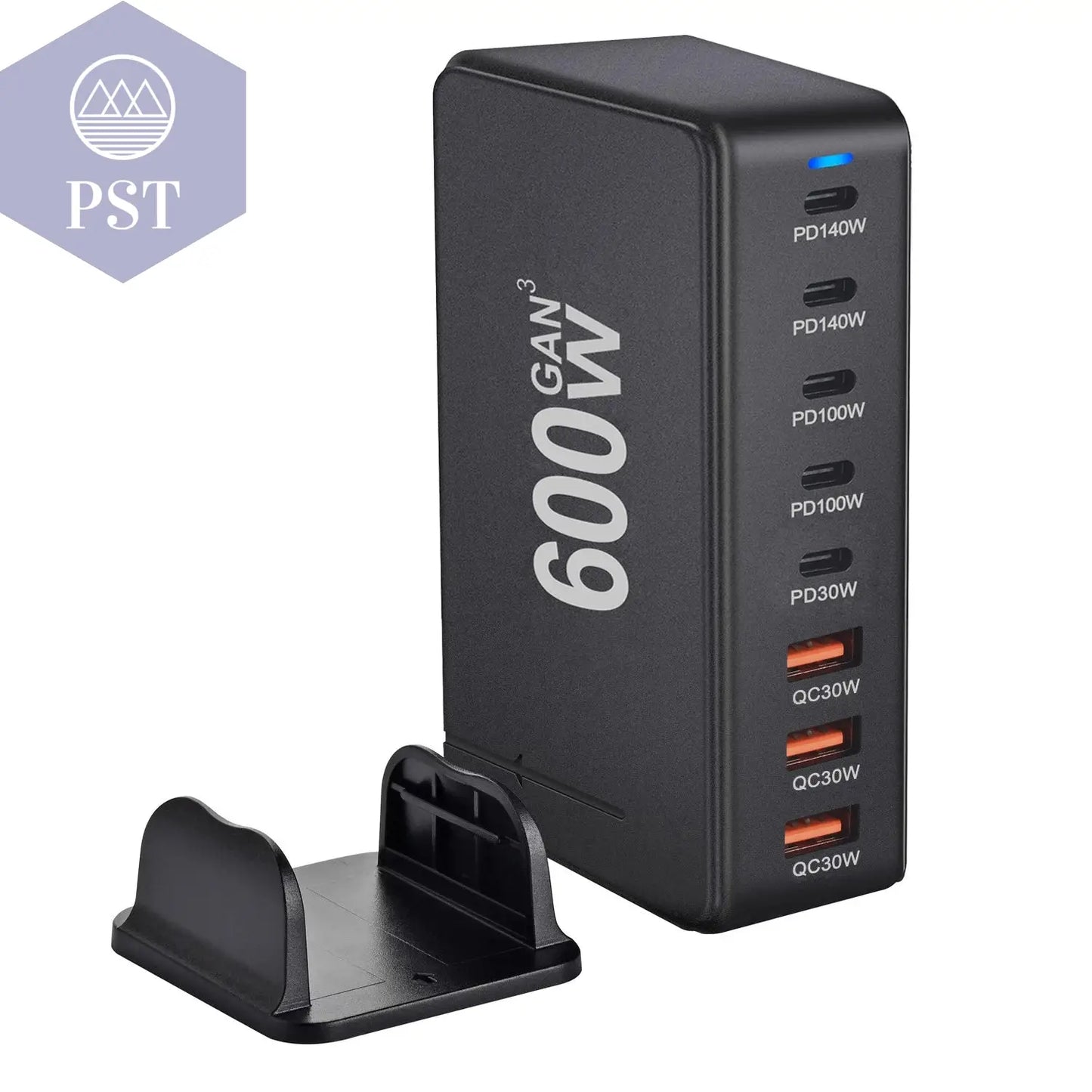 NEUES 600W Gan Fast Charge 3.0 USB Typ C Schnellladegerät Mobiles 8-Port 5C3A Pd-Ladegerät Bequem Zum Tragen Von Tablet-Ladegeräten