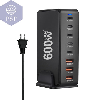 NEUES 600W Gan Fast Charge 3.0 USB Typ C Schnellladegerät Mobiles 8-Port 5C3A Pd-Ladegerät Bequem Zum Tragen Von Tablet-Ladegeräten