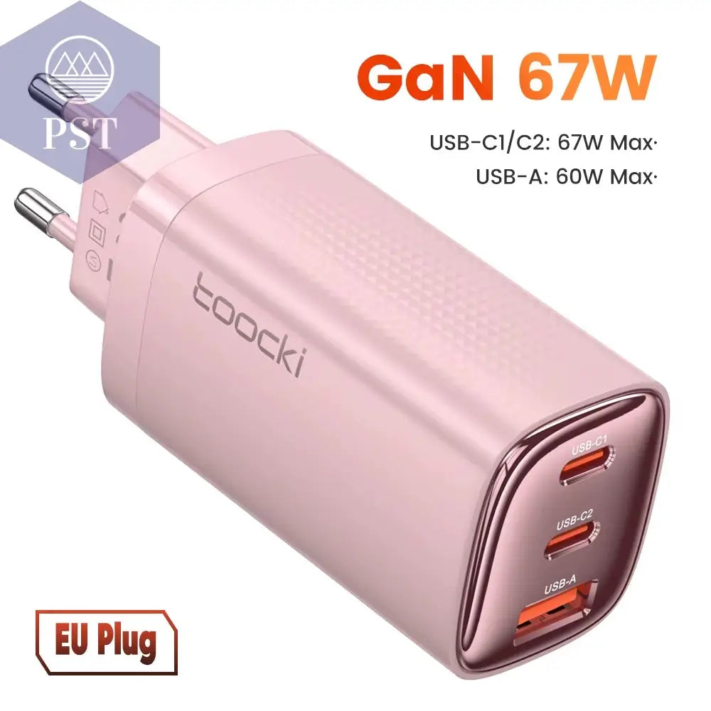 Toocki 67 W Gan USB Typ C Ladegerät Digitalanzeige 65 W 45 W PPS PD QC4.0 Schnellladung Für Macbook Laptop IPAD Tablet Iphone 15 14